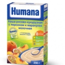Humana Каша рисово-кукурузная с персиком и маракуйей молочная с 8 мес, 250гр